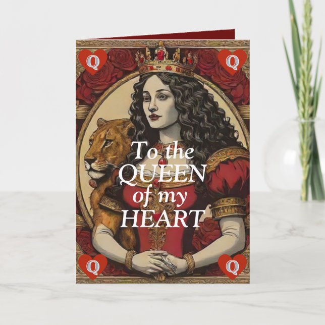 Alla hjärtans spelkort tack kort (Framsida)