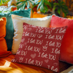 Alla hjärtans tema Red White I kärlek You Mönster Kudde<br><div class="desc">Den här designen inspireras av Alla hjärtans dag och visar på charmerande handdragna hjärtan och den hjärtliga frasen "I kärlek you" i vackert handskriven typografi,  och det sömlösa mönster är en perfekt för att ge romantisk beröring till vilken tillfälle som helst.</div>