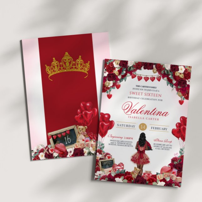 Alla hjärtans temavård 16 Blommigtars Födelsedagsf Inbjudningar (Skapare uppladdad)