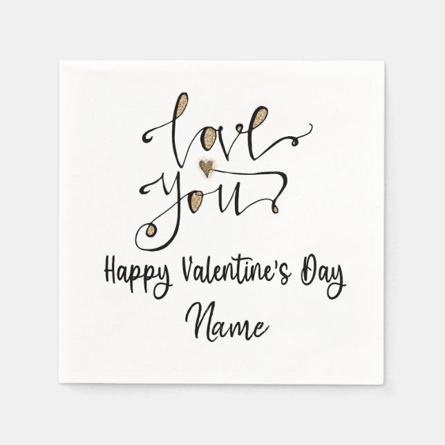 Alla hjärtans till golfer med kärlek.. pappersservett (Framsidan)