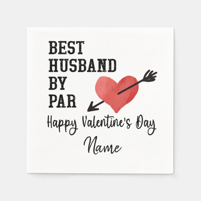 Alla hjärtans till golfer med kärlek.. pappersservett (Framsidan)