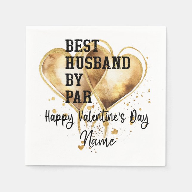 Alla hjärtans till golfer med kärlek.. pappersservett (Framsidan)