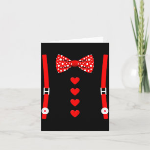 Alla hjärtans tuxedo hjärta outfit rolig kärlek kort
