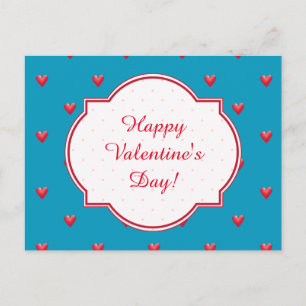 Alla hjärtans vykort, Aqua, Red Hearts Helg Vykort