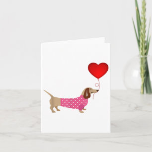 Alla hjärtans Wiener Dachshund Doxie i hundklännin Kort