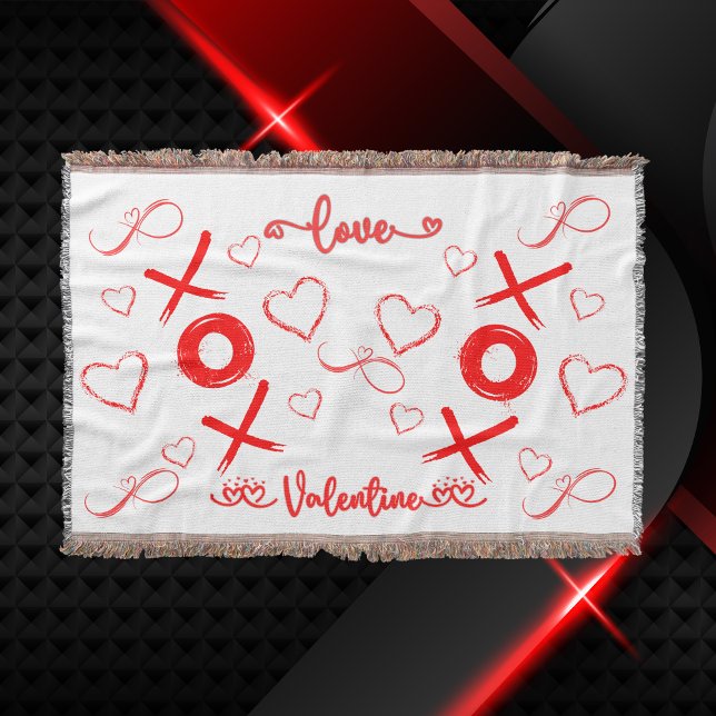 Alla hjärtans XOXO med örter i rött | Filt (Skapare uppladdad)