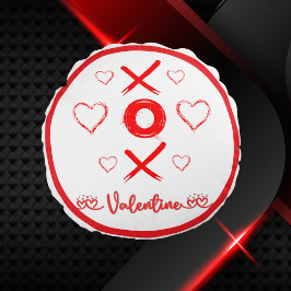 Alla hjärtans XOXO med örter i rött | Rund Kudde
