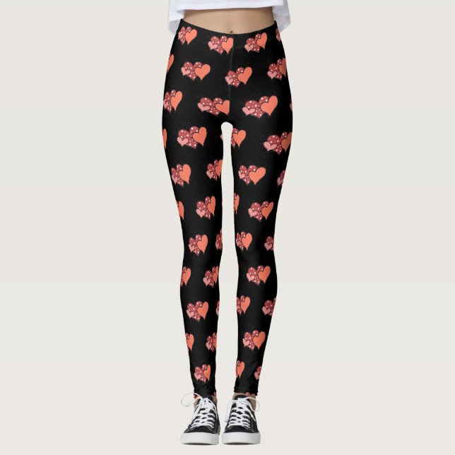 Alla hjärtansdagsstrumpbyxor leggings (Framsida)
