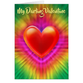 Alla hjärtats psykedeliska kärlek hjärtdesign. hälsningskort