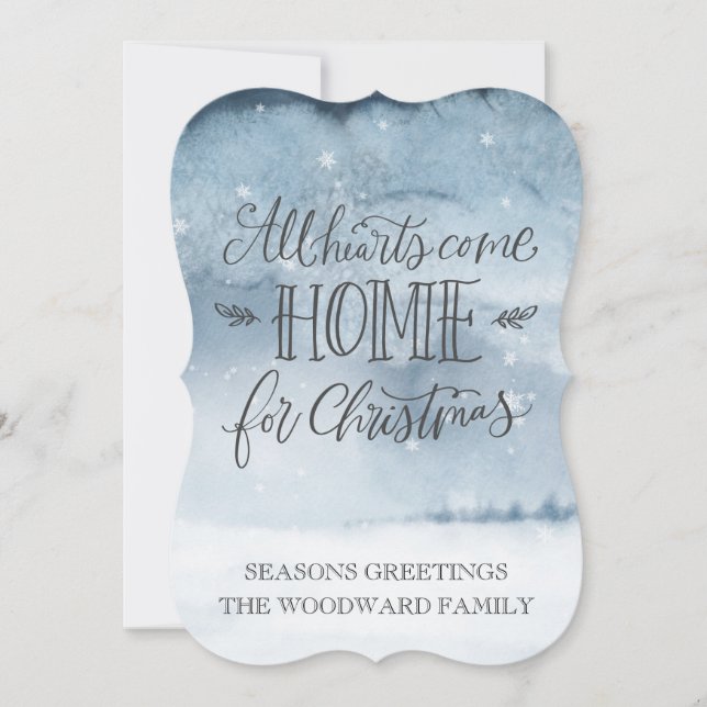 Alla Hjärter Kom hem för julets vattenfärg (Framsida)