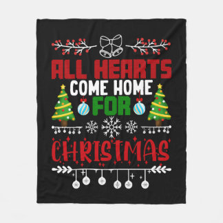 Alla Hjärter Kom hem till jul Fleecefilt