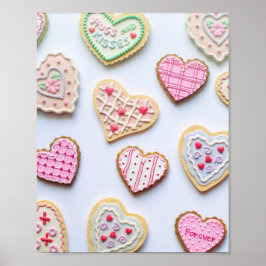 Alla hjärthjärtkakor på hjärtdagen poster