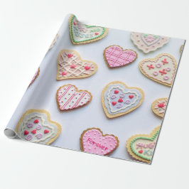 Alla hjärthjärtkakor på hjärtdagen presentpapper