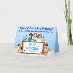 Alla högtider, tackkort till veterinärpersonal, kort