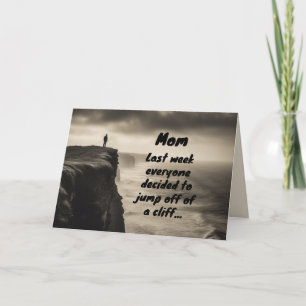 Alla hoppade av ett klipp... roligt Mors dag. Helgkort
