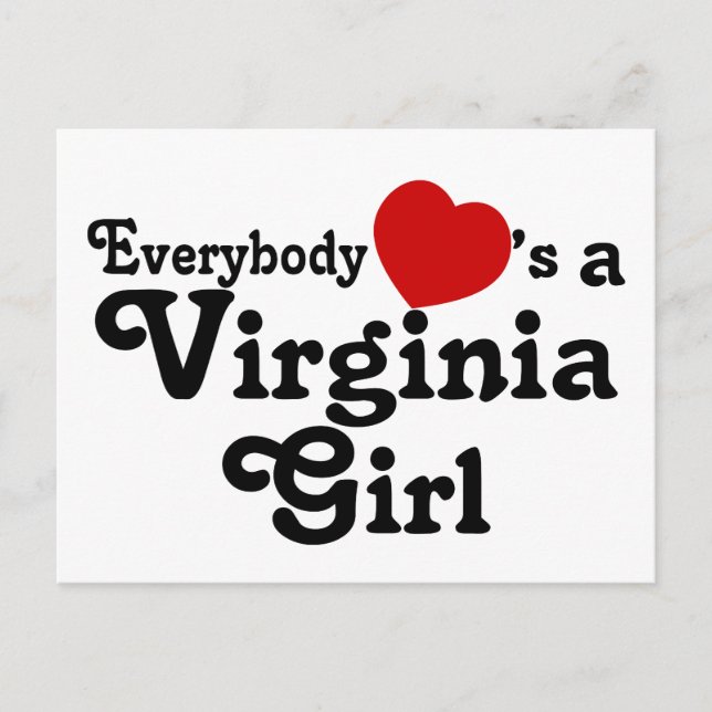 Alla hör en Virginia Girl Vykort (Framsida)