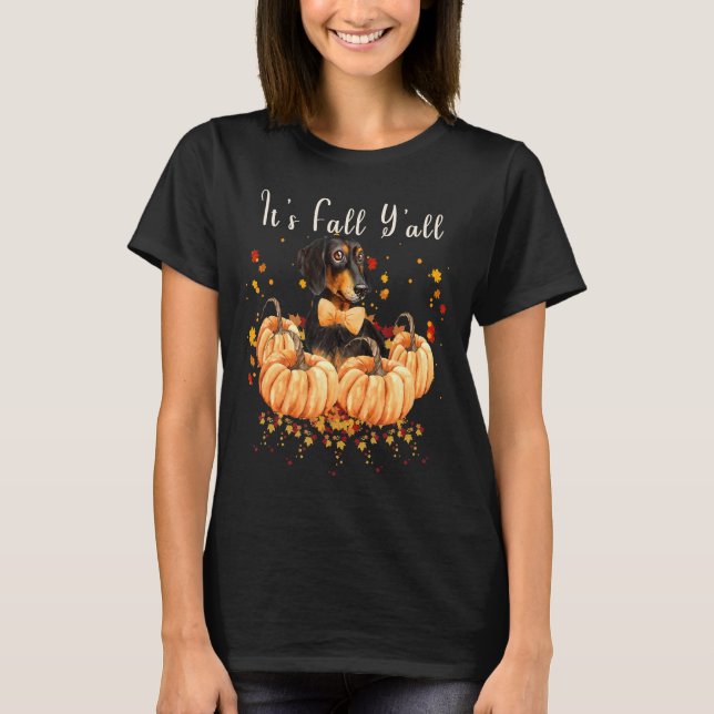 Alla Hund Dachshund-kläder T Shirt (Framsida)