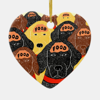 alla hundar hjärnor handlar om samma mat julgransprydnad keramik
