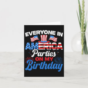 Alla i amerikanska Party på min födelsedag den 4 Kort