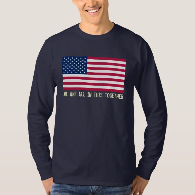 Alla i denna tillsammans amerikanska t shirt (Framsida)
