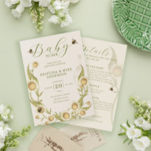 Alla i en Baby till Bee QR-kodvisningsinbjudan