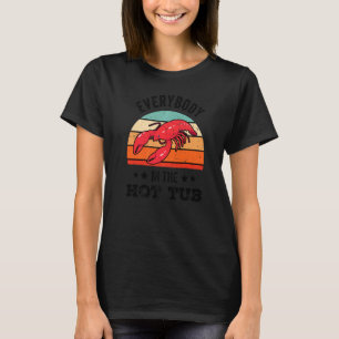 Alla i Hett Tub Kräftor Boil Cajun Vint T Shirt