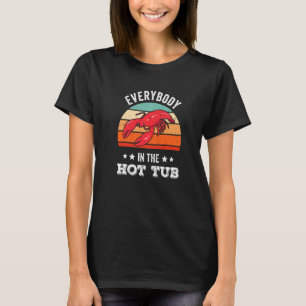 Alla i Hett Tub Kräftor Boil Cajun Vint T Shirt