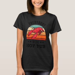 Alla i Hett Tub Kräftor Boil Cajun Vint T Shirt