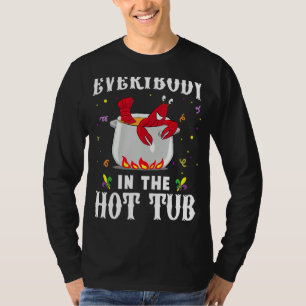 Alla i Hetten Tub Mardi Gras Kräftor Cajun T Shirt