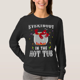 Alla i Hetten Tub Mardi Gras Kräftor Cajun T Shirt