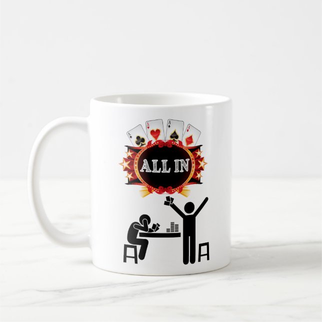 Alla i Poker Winner Kaffemugg (Vänster)