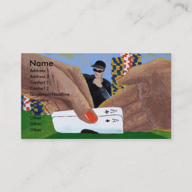 Alla i pokervisitkortar visitkort (Framsida)