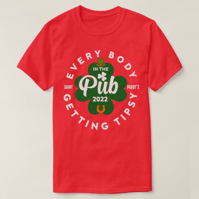 alla i pub som får trötthet t shirt (Design framsida)