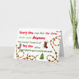 Alla, ingen, inget julkort helgkort