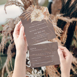 Alla inkluderade Boho Pampas Rustic Bröllop OSA