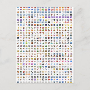 Alla iPhone/iOS-uttryckssymboler Vykort