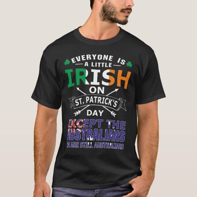 Alla iriska australiensiska St Patrick Day T-Shirt (Framsida)