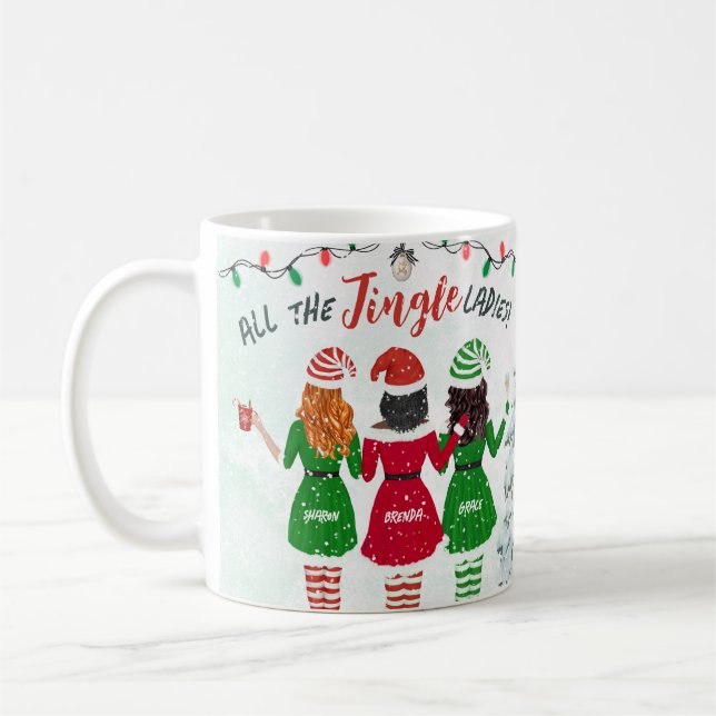 Alla Jingle Dam Sisters Friends jul Kaffemugg (Vänster)