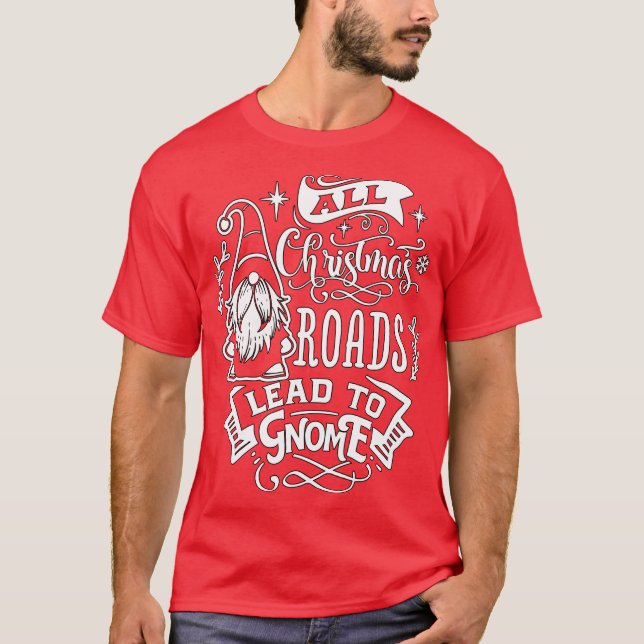 Alla julvägar leder till Tomte T Shirt (Framsida)