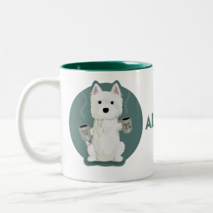 Alla kaffe [Westie] Två-Tonad Mugg
