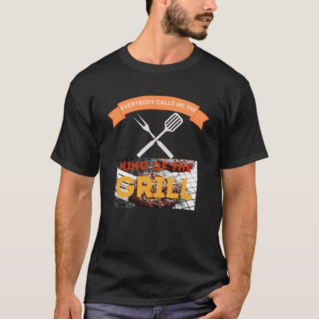 Alla kallar mig Kung i Grill T Shirt (Framsida)