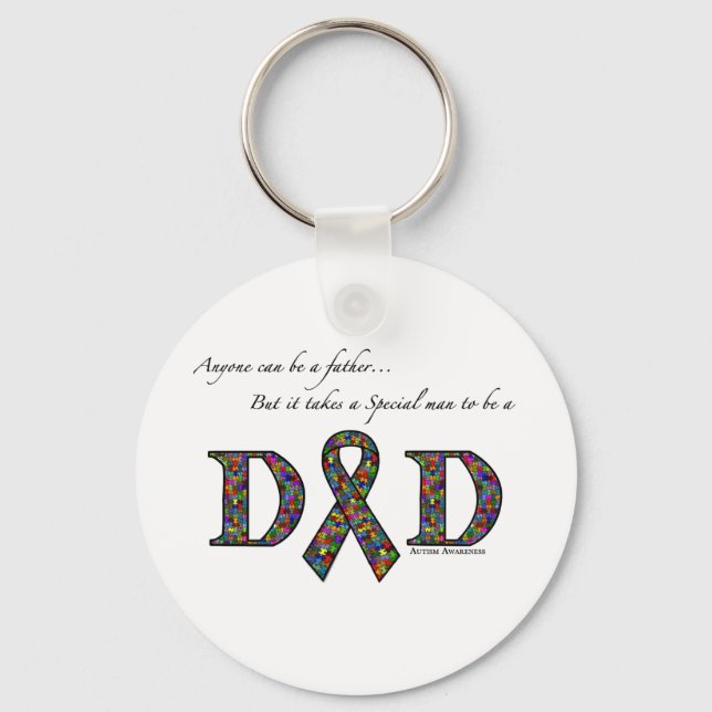 Alla kan vara far...autism nyckelring (Framsida)
