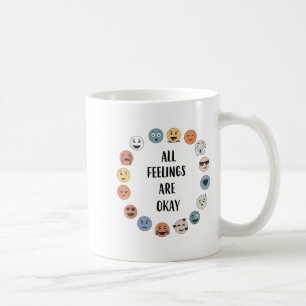 Alla känslor är okej Skollärare Psykolog Kaffemugg