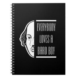 Alla Kärlek A Bard Boy Shakespeare Thespian Anteckningsbok