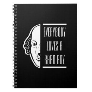 Alla Kärlek A Bard Boy Shakespeare Thespian Anteckningsbok