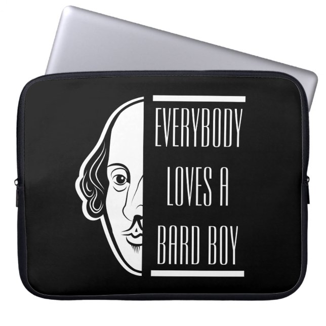 Alla Kärlek A Bard Boy Shakespeare Thespian Laptop Fodral (Framsidan)
