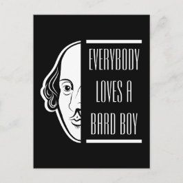 Alla Kärlek A Bard Boy Shakespeare Thespian Vykort