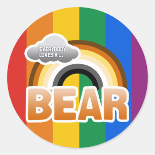 Alla Kärlek a Bear Runt Klistermärke