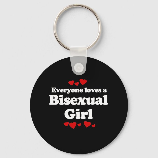 Alla Kärlek a Bisexual Girl T-shirt Nyckelring (Framsida)