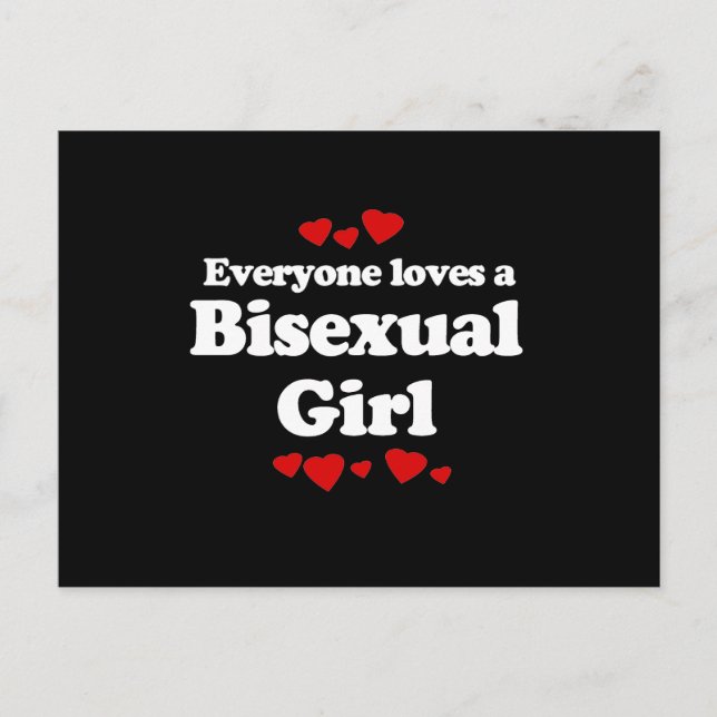 Alla Kärlek a Bisexual Girl T-shirt Vykort (Framsida)